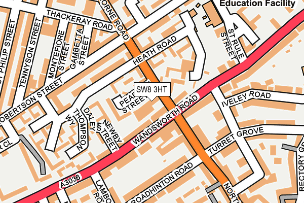 SW8 3HT map - OS OpenMap – Local (Ordnance Survey)