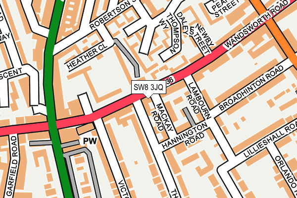 SW8 3JQ map - OS OpenMap – Local (Ordnance Survey)