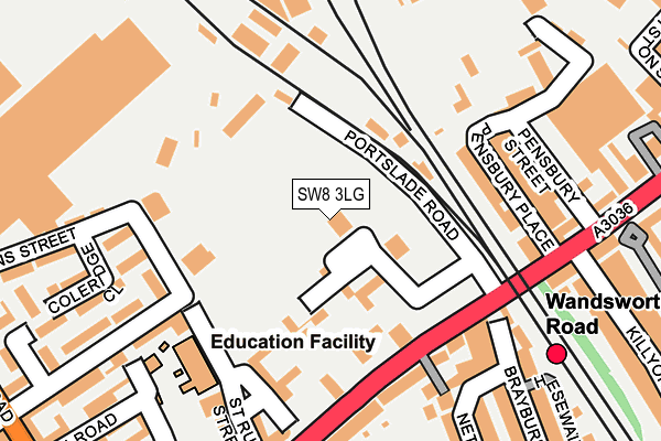 SW8 3LG map - OS OpenMap – Local (Ordnance Survey)