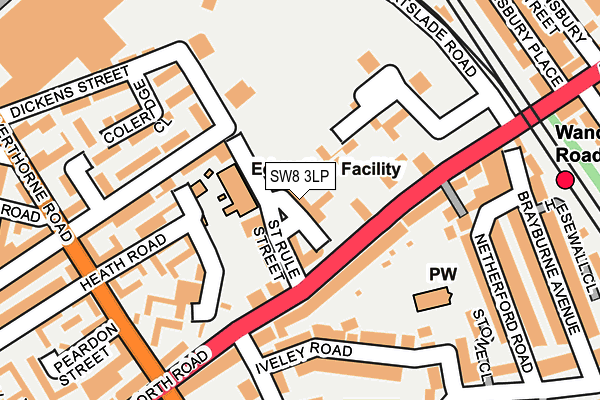 SW8 3LP map - OS OpenMap – Local (Ordnance Survey)