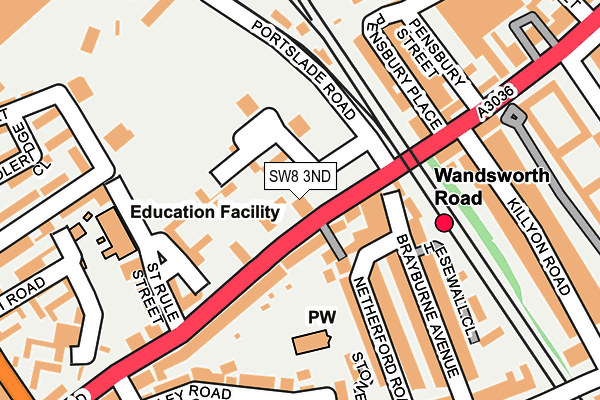 SW8 3ND map - OS OpenMap – Local (Ordnance Survey)