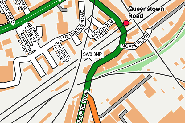 SW8 3NP map - OS OpenMap – Local (Ordnance Survey)