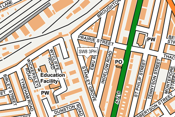 SW8 3PH map - OS OpenMap – Local (Ordnance Survey)