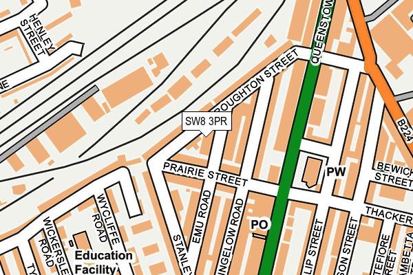 SW8 3PR map - OS OpenMap – Local (Ordnance Survey)