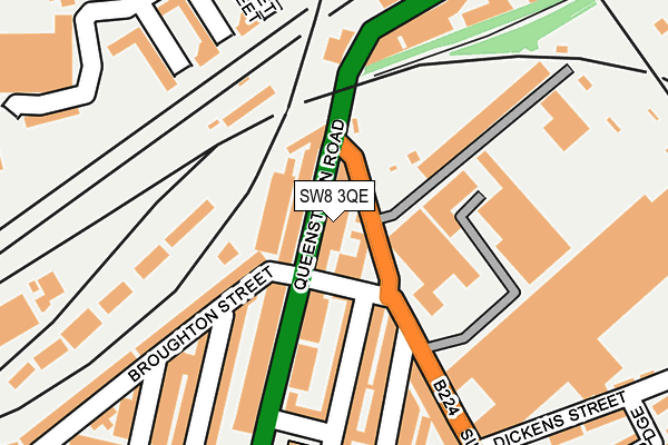 SW8 3QE map - OS OpenMap – Local (Ordnance Survey)