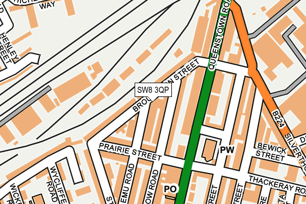 SW8 3QP map - OS OpenMap – Local (Ordnance Survey)