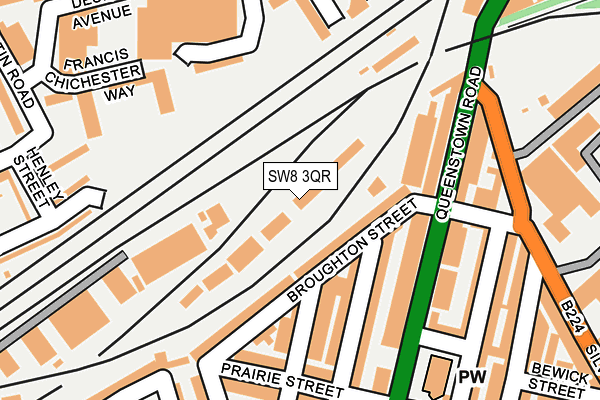 SW8 3QR map - OS OpenMap – Local (Ordnance Survey)