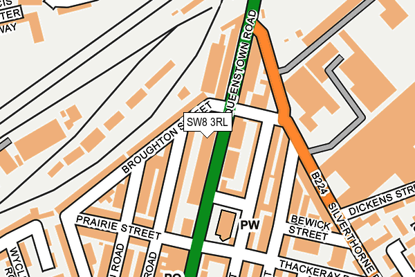 SW8 3RL map - OS OpenMap – Local (Ordnance Survey)