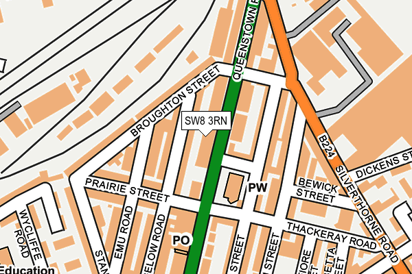 SW8 3RN map - OS OpenMap – Local (Ordnance Survey)