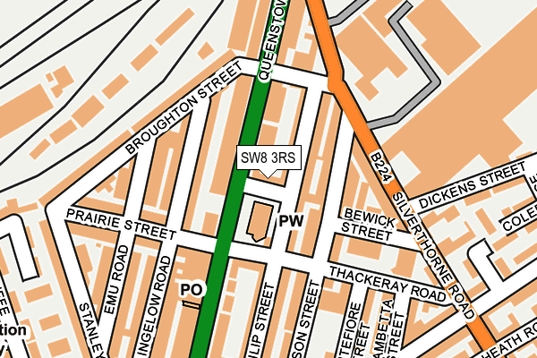 SW8 3RS map - OS OpenMap – Local (Ordnance Survey)