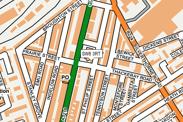 SW8 3RT map - OS OpenMap – Local (Ordnance Survey)