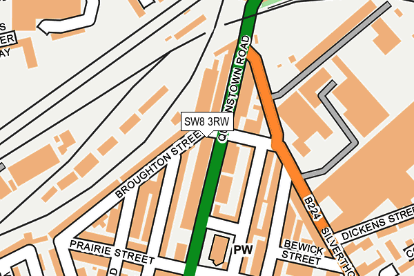 SW8 3RW map - OS OpenMap – Local (Ordnance Survey)