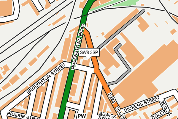 SW8 3SP map - OS OpenMap – Local (Ordnance Survey)