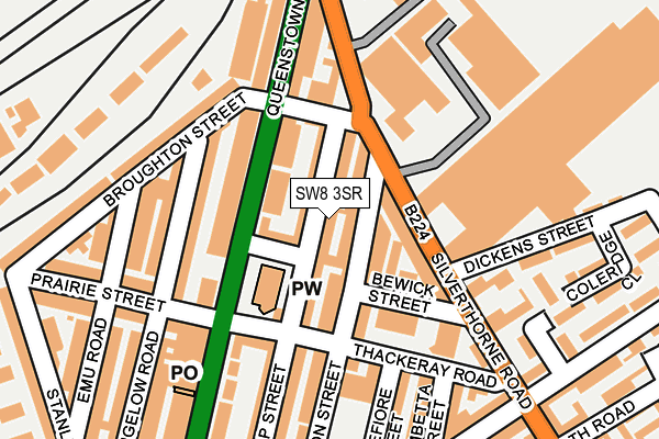 SW8 3SR map - OS OpenMap – Local (Ordnance Survey)