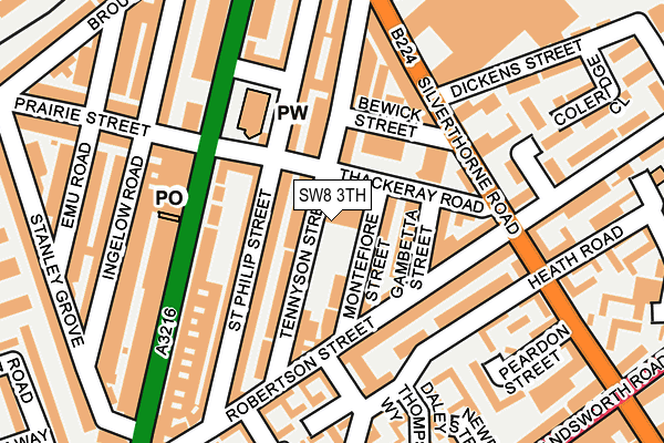 SW8 3TH map - OS OpenMap – Local (Ordnance Survey)