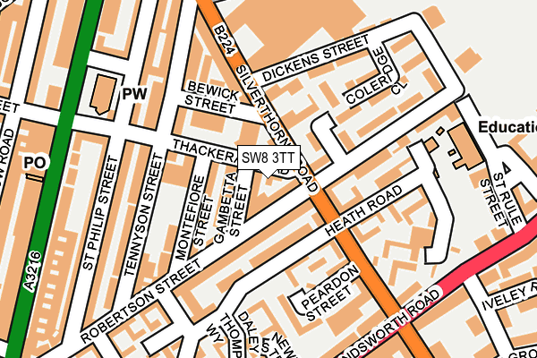 SW8 3TT map - OS OpenMap – Local (Ordnance Survey)
