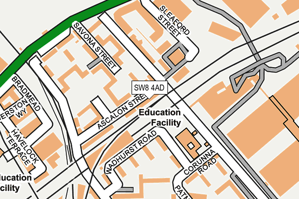 SW8 4AD map - OS OpenMap – Local (Ordnance Survey)