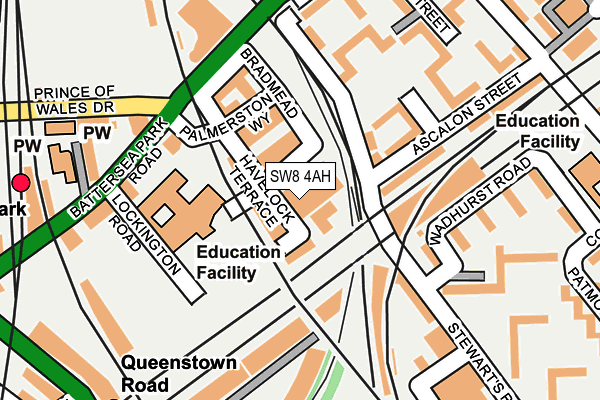 SW8 4AH map - OS OpenMap – Local (Ordnance Survey)