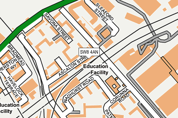 SW8 4AN map - OS OpenMap – Local (Ordnance Survey)
