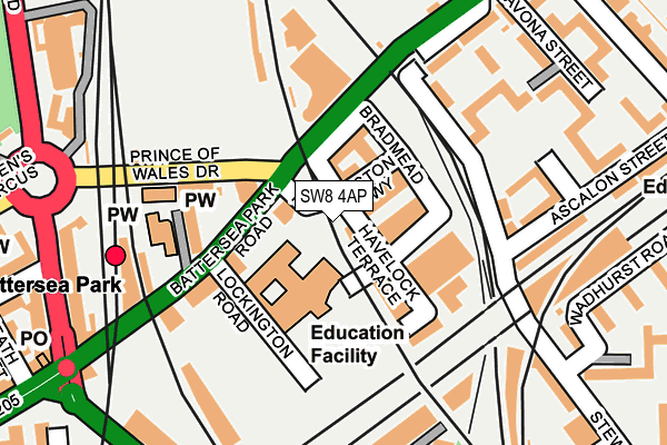 SW8 4AP map - OS OpenMap – Local (Ordnance Survey)