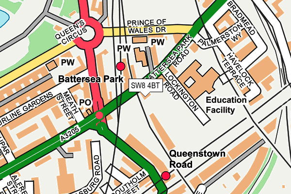SW8 4BT map - OS OpenMap – Local (Ordnance Survey)