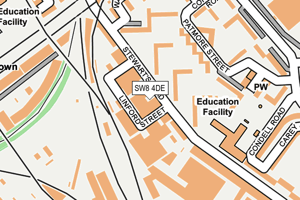 SW8 4DE map - OS OpenMap – Local (Ordnance Survey)