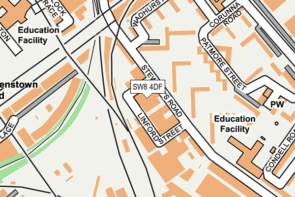 SW8 4DF map - OS OpenMap – Local (Ordnance Survey)
