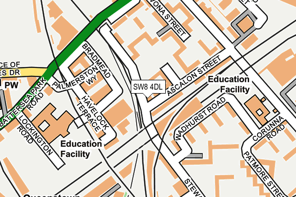 SW8 4DL map - OS OpenMap – Local (Ordnance Survey)