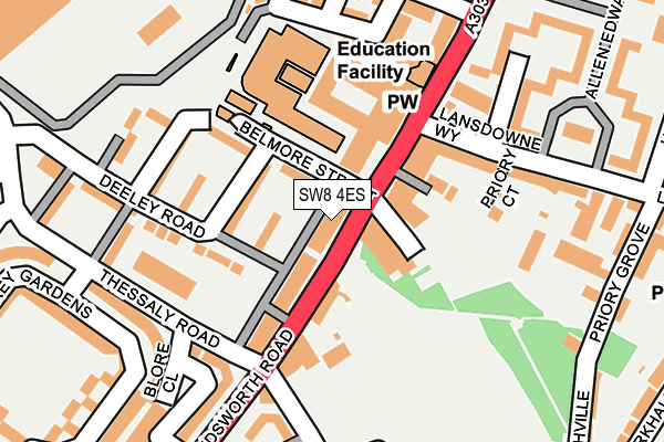 SW8 4ES map - OS OpenMap – Local (Ordnance Survey)