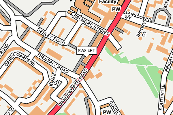 SW8 4ET map - OS OpenMap – Local (Ordnance Survey)