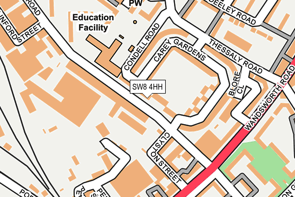 SW8 4HH map - OS OpenMap – Local (Ordnance Survey)