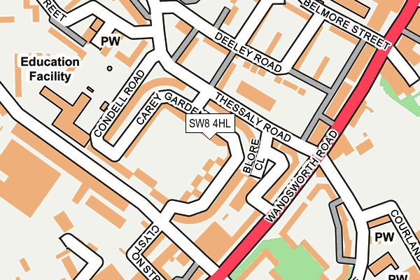 SW8 4HL map - OS OpenMap – Local (Ordnance Survey)