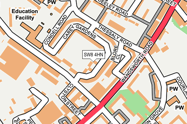 SW8 4HN map - OS OpenMap – Local (Ordnance Survey)