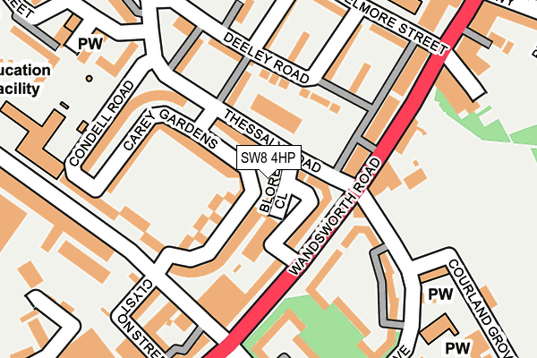 SW8 4HP map - OS OpenMap – Local (Ordnance Survey)