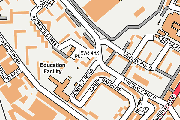 SW8 4HX map - OS OpenMap – Local (Ordnance Survey)