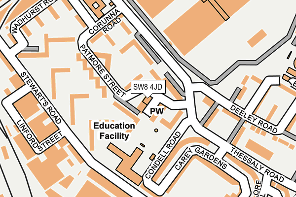 SW8 4JD map - OS OpenMap – Local (Ordnance Survey)