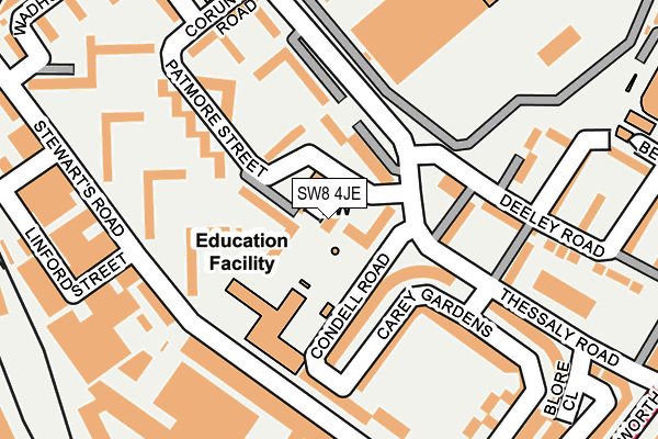 SW8 4JE map - OS OpenMap – Local (Ordnance Survey)