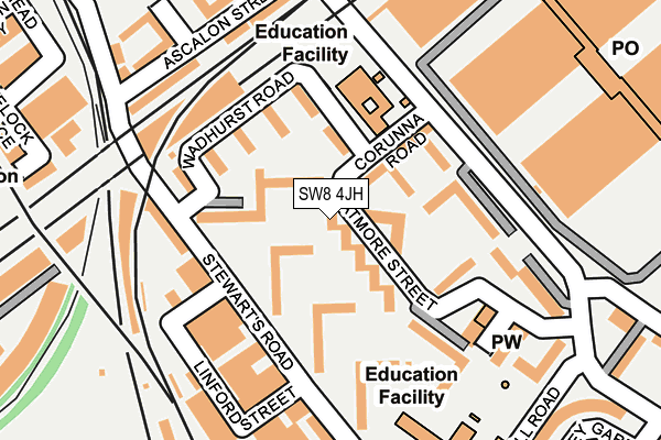 SW8 4JH map - OS OpenMap – Local (Ordnance Survey)