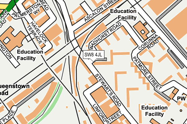 SW8 4JL map - OS OpenMap – Local (Ordnance Survey)
