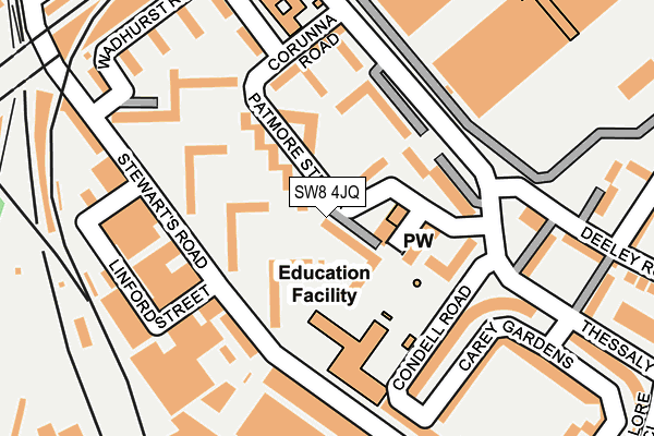 SW8 4JQ map - OS OpenMap – Local (Ordnance Survey)