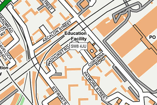 SW8 4JU map - OS OpenMap – Local (Ordnance Survey)