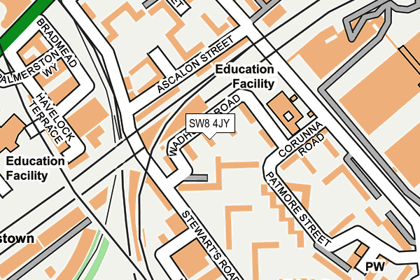 SW8 4JY map - OS OpenMap – Local (Ordnance Survey)