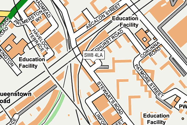 SW8 4LA map - OS OpenMap – Local (Ordnance Survey)