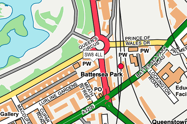 SW8 4LL map - OS OpenMap – Local (Ordnance Survey)