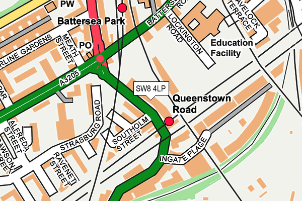 SW8 4LP map - OS OpenMap – Local (Ordnance Survey)