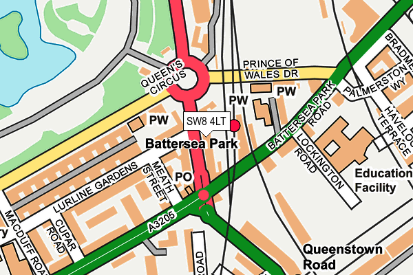 SW8 4LT map - OS OpenMap – Local (Ordnance Survey)