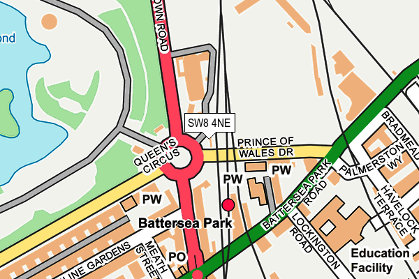 SW8 4NE map - OS OpenMap – Local (Ordnance Survey)