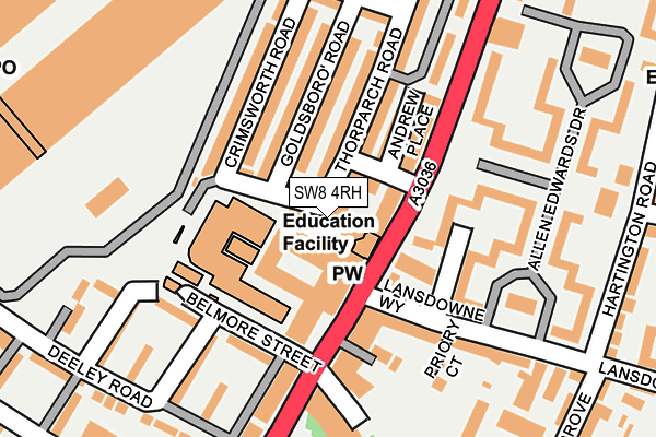 SW8 4RH map - OS OpenMap – Local (Ordnance Survey)