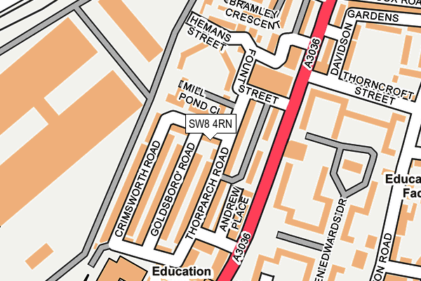 SW8 4RN map - OS OpenMap – Local (Ordnance Survey)