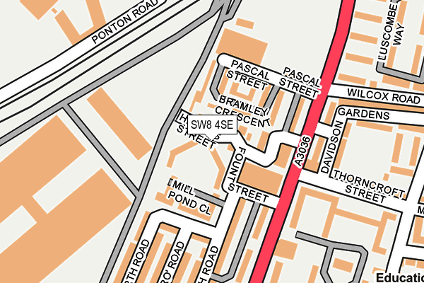 SW8 4SE map - OS OpenMap – Local (Ordnance Survey)